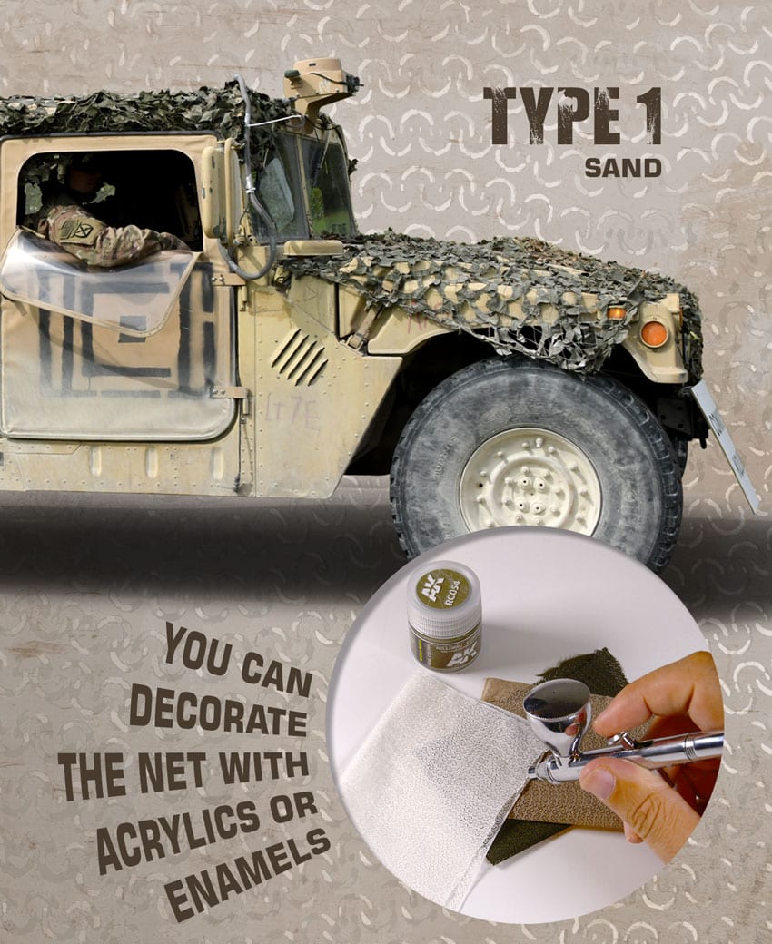 AK8060 - Regular mimetic net type 1 sand
