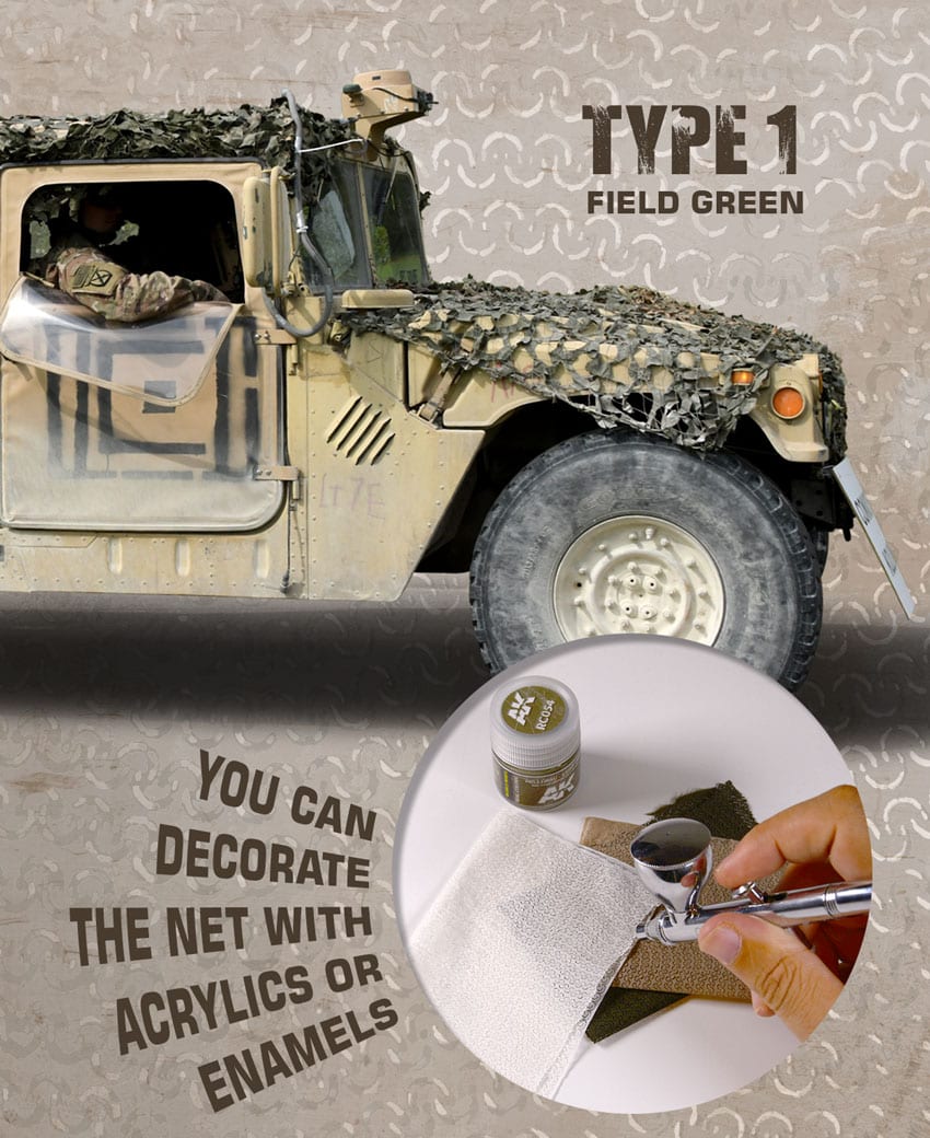AK8066 - Regular mimetic net type 1 field green