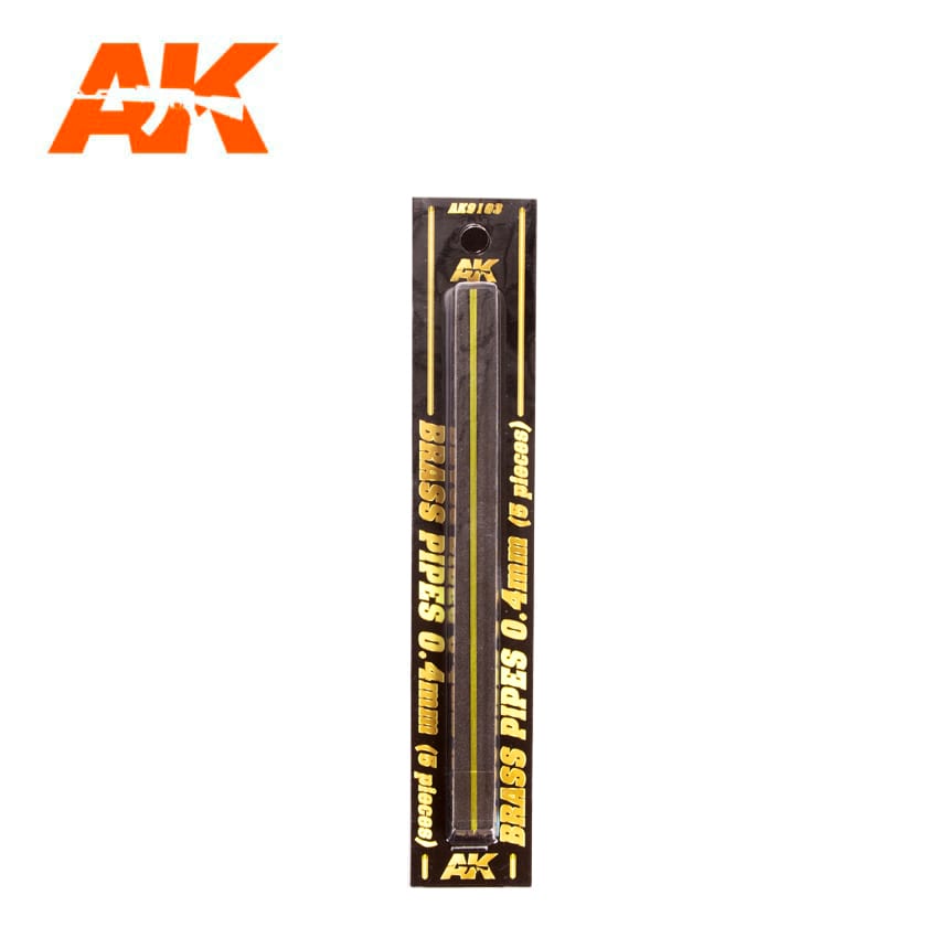 AK9103 - BRASS PIPES 0.4MM Ø. 5 UNITS.