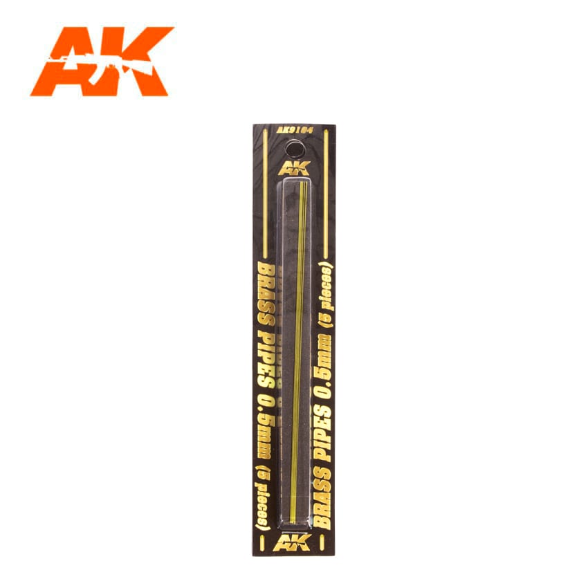 AK9104 - BRASS PIPES 0.5MM Ø. 5 UNITS.