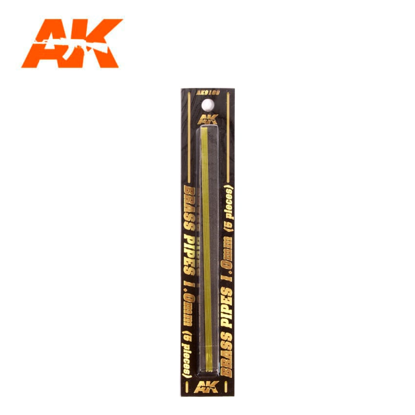 AK9109 - BRASS PIPES 1MM Ø. 5 UNITS.