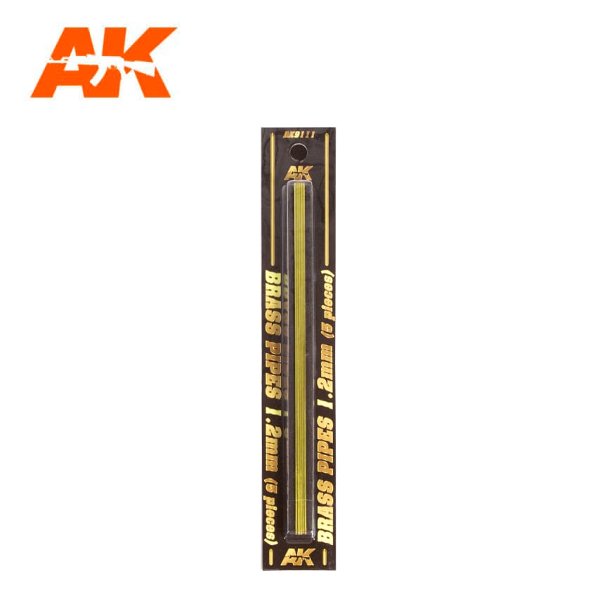 AK9111 - BRASS PIPES 1.2MM Ø. 5 UNITS