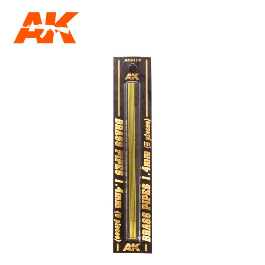 AK9113 - BRASS PIPES 1.4MM Ø. 5 UNITS