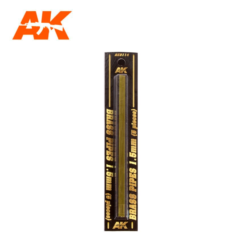 AK9114 - BRASS PIPES 1.5MM Ø. 5 UNITS