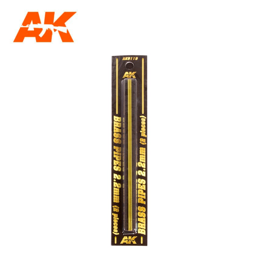 AK9119 - BRASS PIPES 2.2MM Ø. 2 UNITS