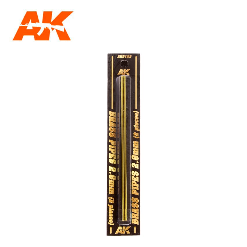 AK9122 - BRASS PIPES 2.8MM Ø. 2 UNITS