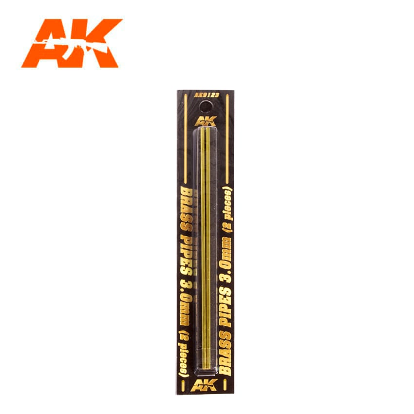 AK9123 - BRASS PIPES 3.0MM Ø. 2 UNITS