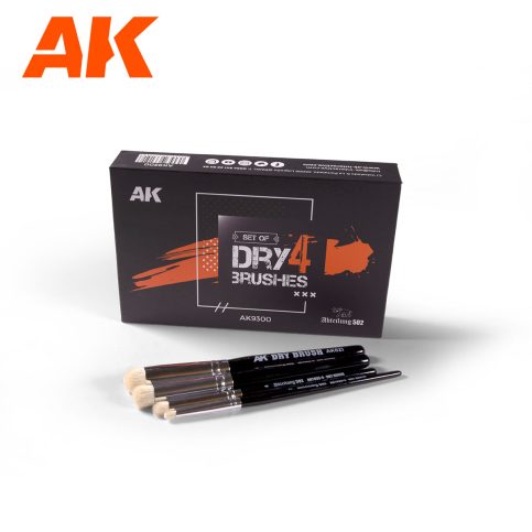 AK9300 - Dry 4 Brushes Set