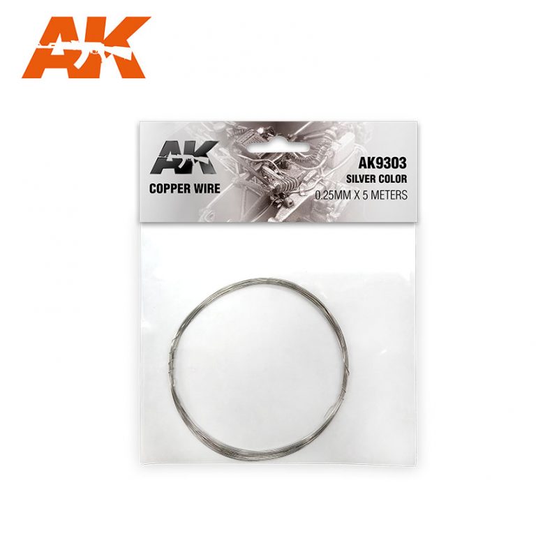 AK9303 - Copper Wire 0.25mm x 5 meters Silver Colour