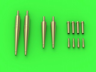 Master Model - 1/48 Spitfire Mk. Vc Hispano 20mm Cannons & Browning .303 barrel tips