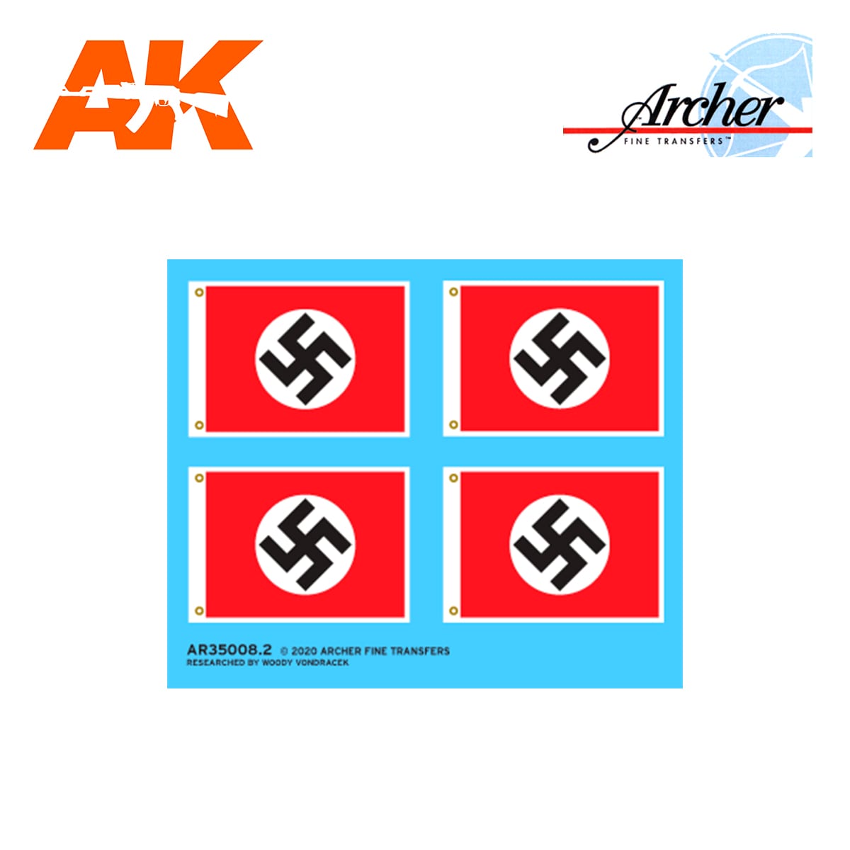 AR35008.2 - FABRIC TEXTURE GERMAN WWII FLAGS 1/35