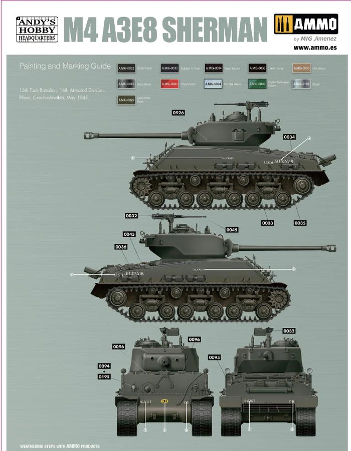 Andy's HHQ - 1/16 M43E8 Sherman "Easy Eight" AHHQ-001
