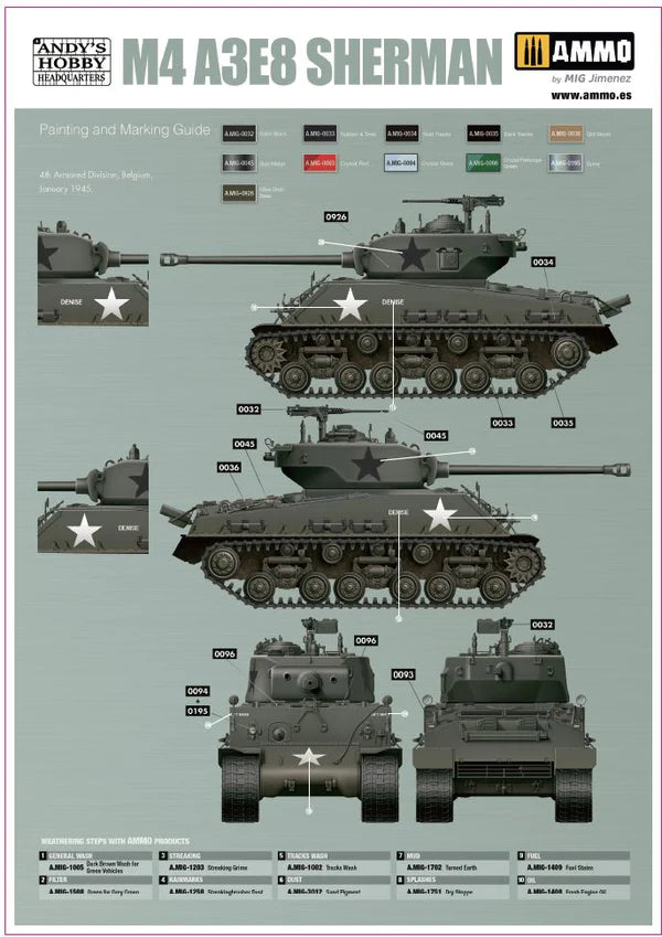 Andy's HHQ - 1/16 M43E8 Sherman "Easy Eight" AHHQ-001