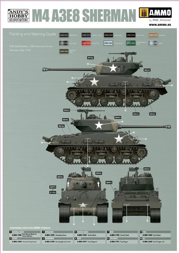 Andy's HHQ - 1/16 M43E8 Sherman "Easy Eight" AHHQ-001