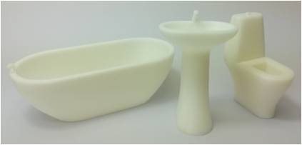 DHBA02 - 3D Gizmo's - Bathroom Set 1:12 SCALE (3 PCS)