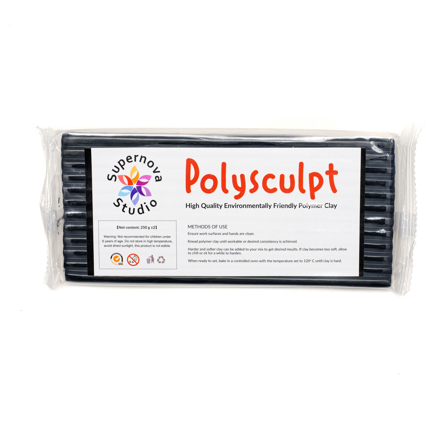 Black Polysculpt™ Polymer Clay - 250g