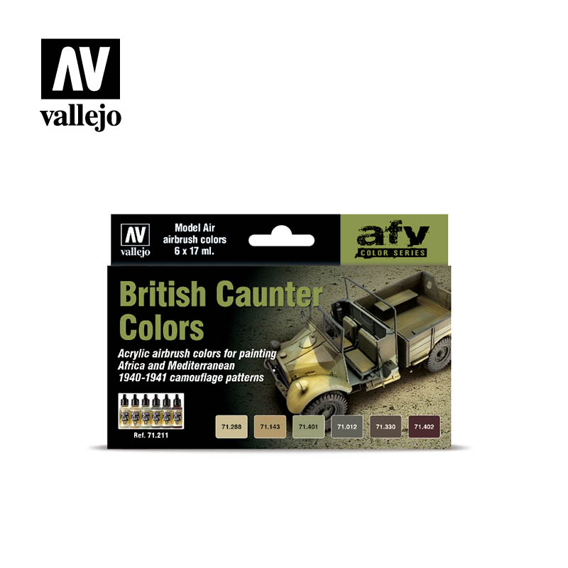 71.211 British Caunter Colors (6) - Model Air Set