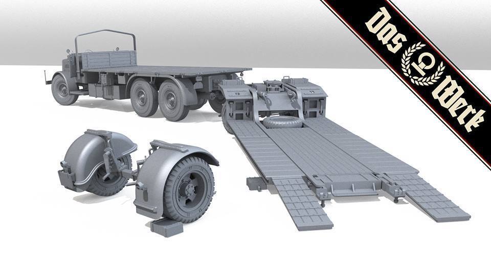 DW35003X - 1/35 Faun L900 Truck w/Sd.Ah 115 10-Ton Low Bed Trailer Bundle