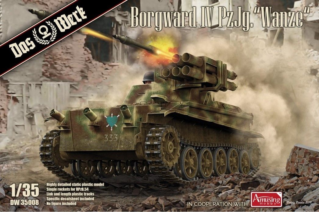 DW35008 - Das Werk - 1/35 German WWII Borgward IV Panzerjager "Wanze" Tank Destroyer w/Six RPzB 54/1 Anti-Tank Rockets