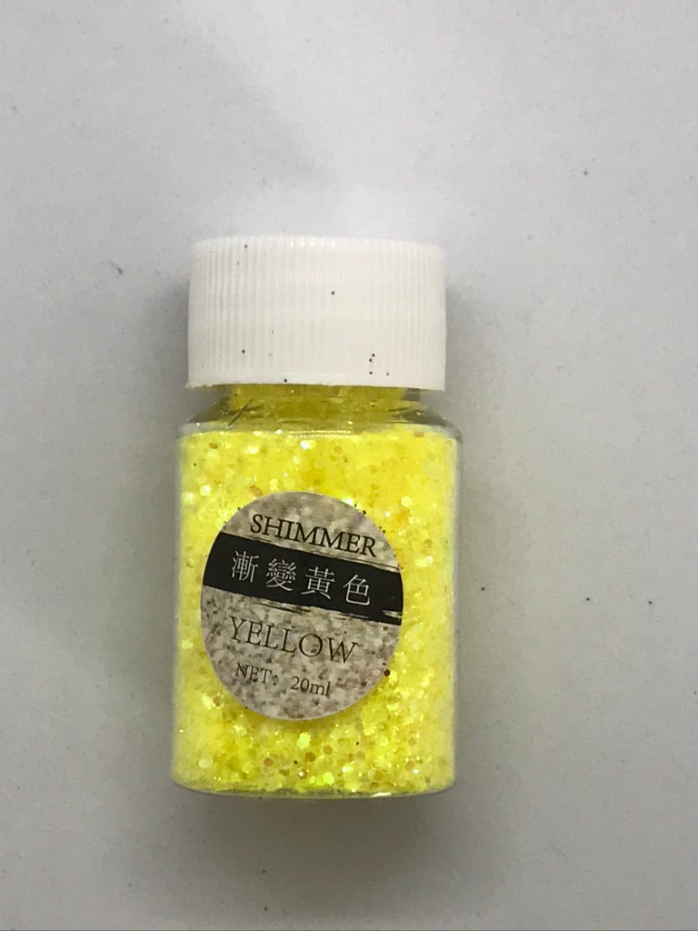 Yellow- Shimmer Glitter - +/- 20 grams