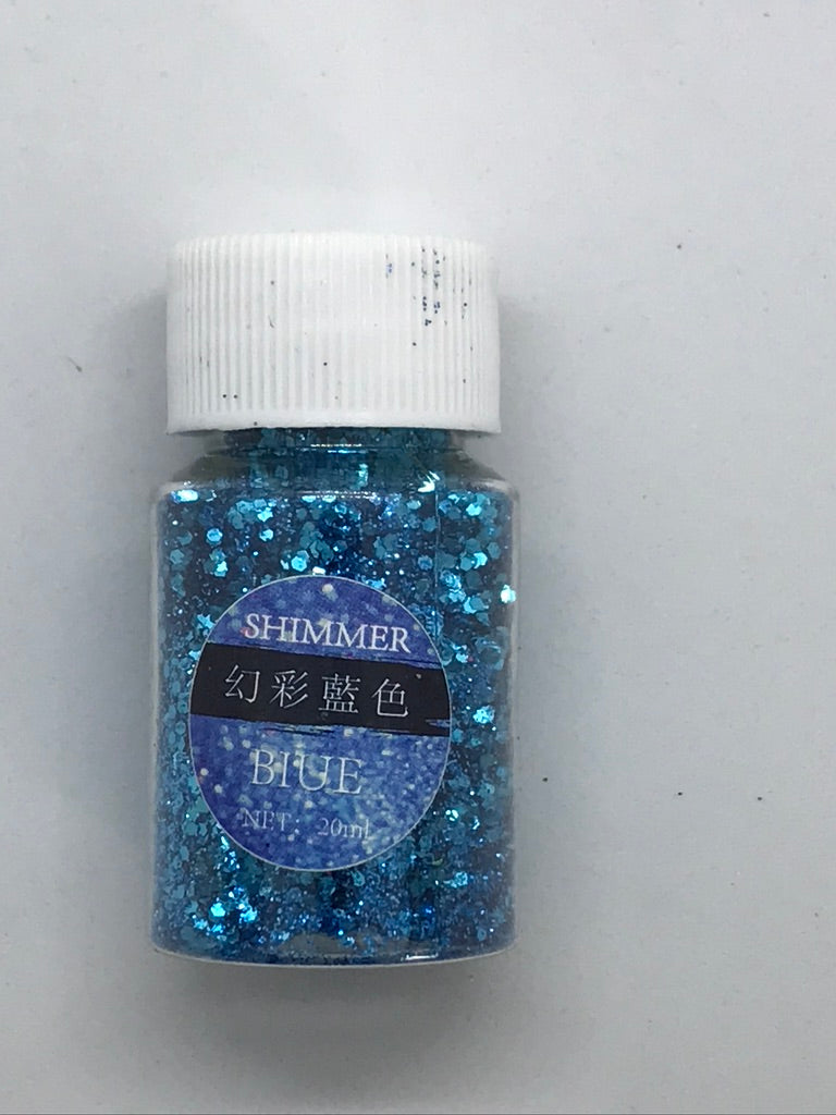 Blue - Shimmer Glitter - +/- 20 grams