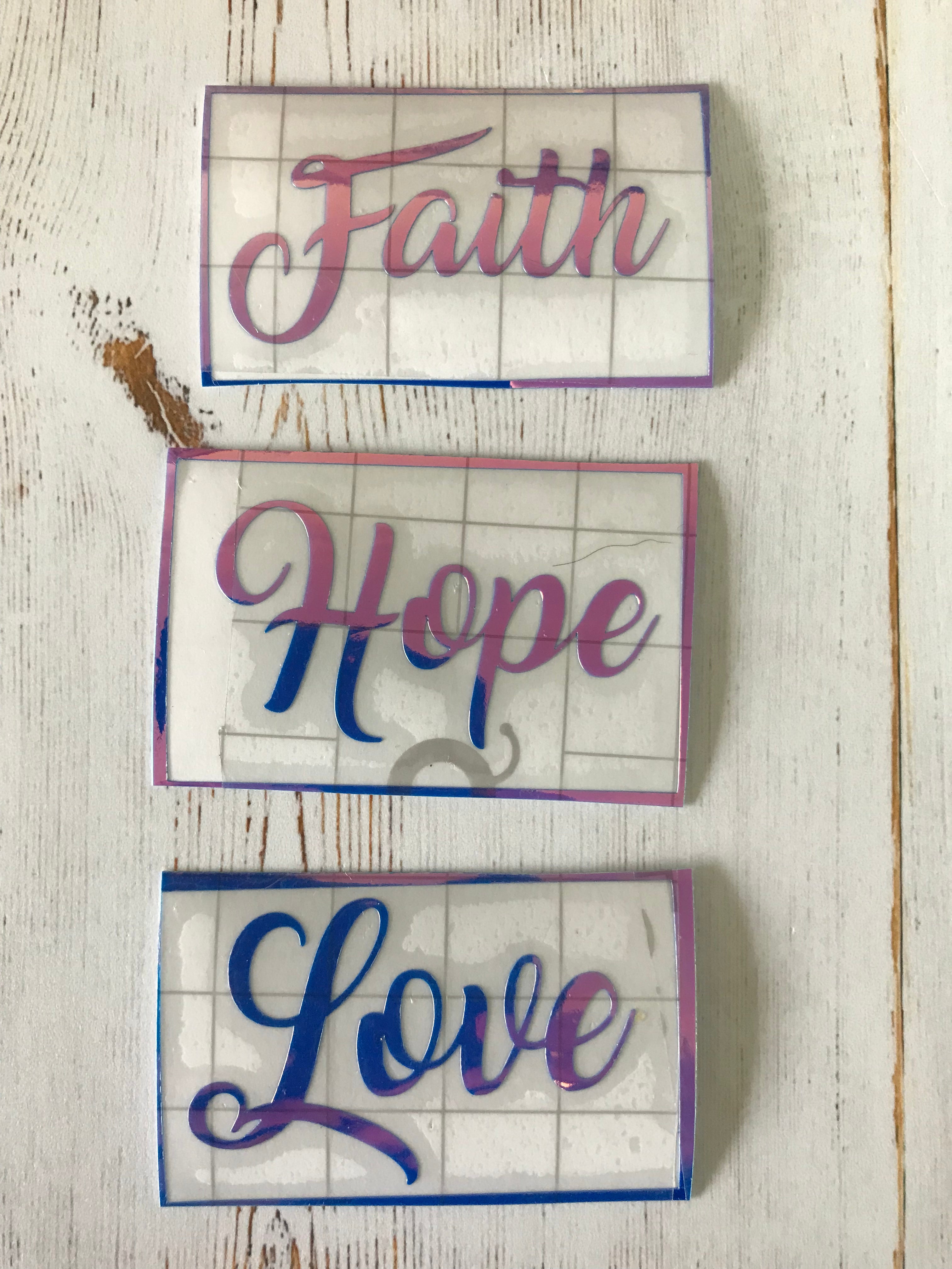 Stickers in Colorshift - FAITH, HOPE, LOVE (3)