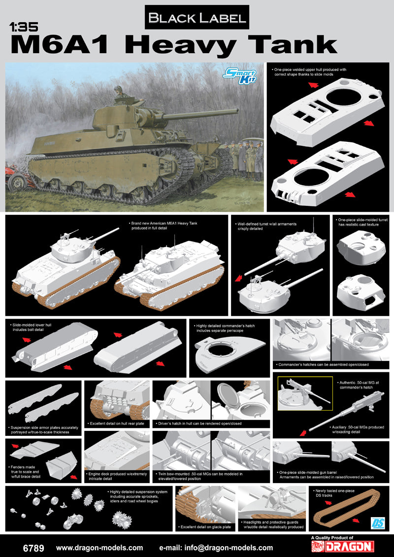DR6789 - 1/35 M6A1 Heavy Tank