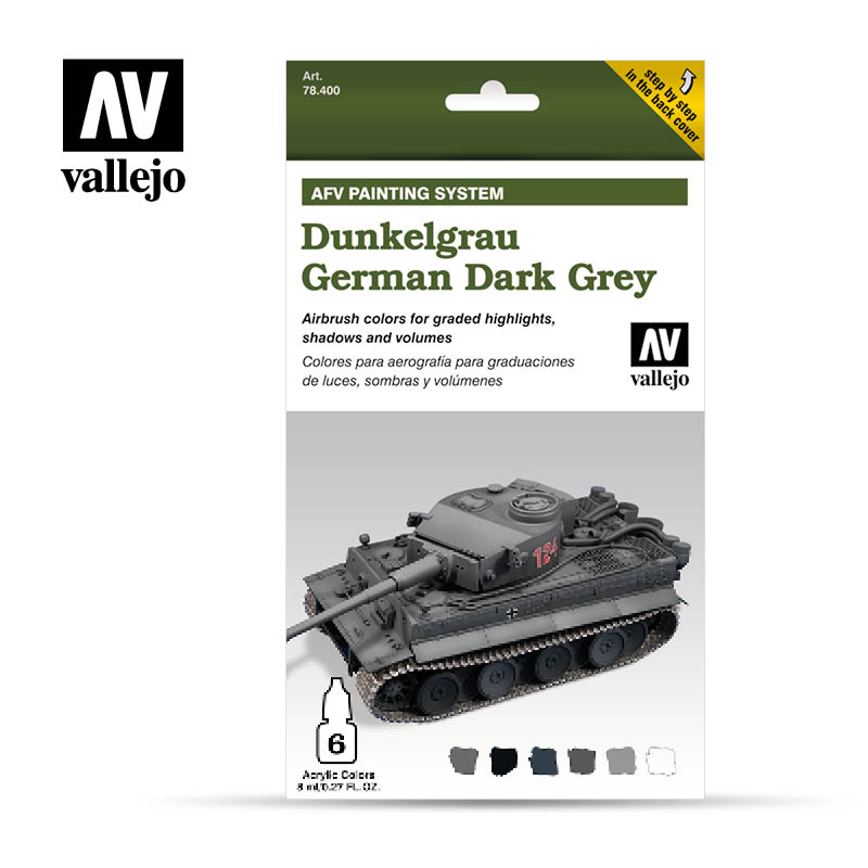 78.400 AFV German Dark Grey Armour Painting System (6 x 8ml)