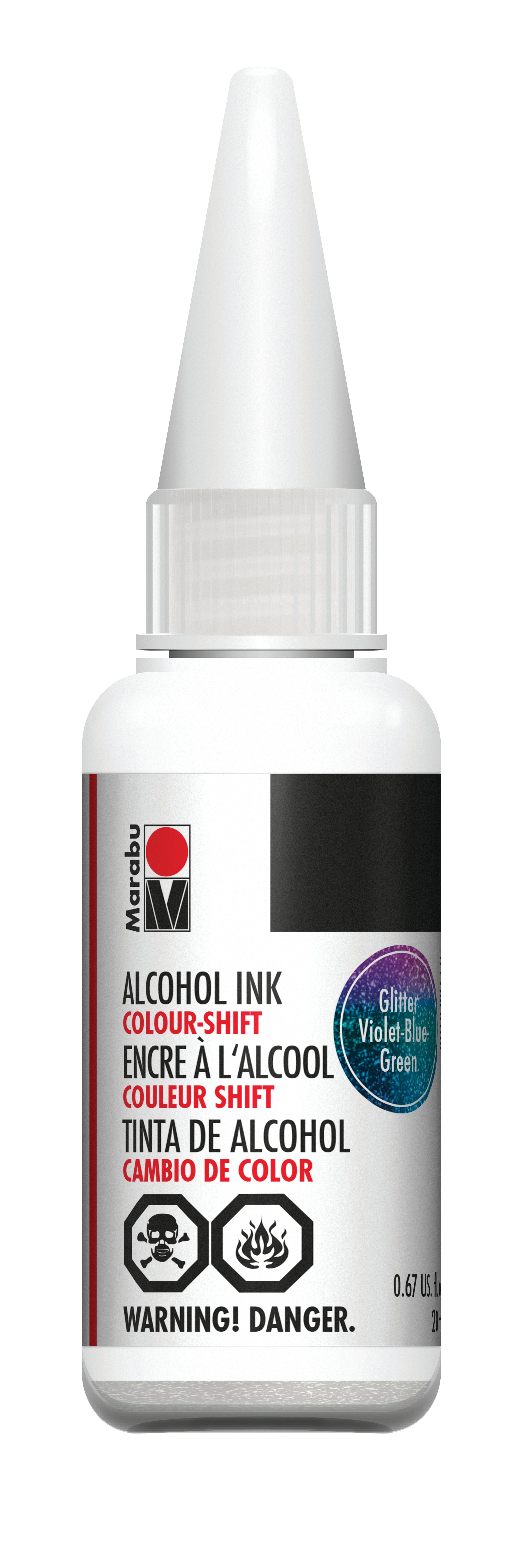 Marabu Alcohol Ink 20 ml - GLITTER VIOLET BLUE GREEN