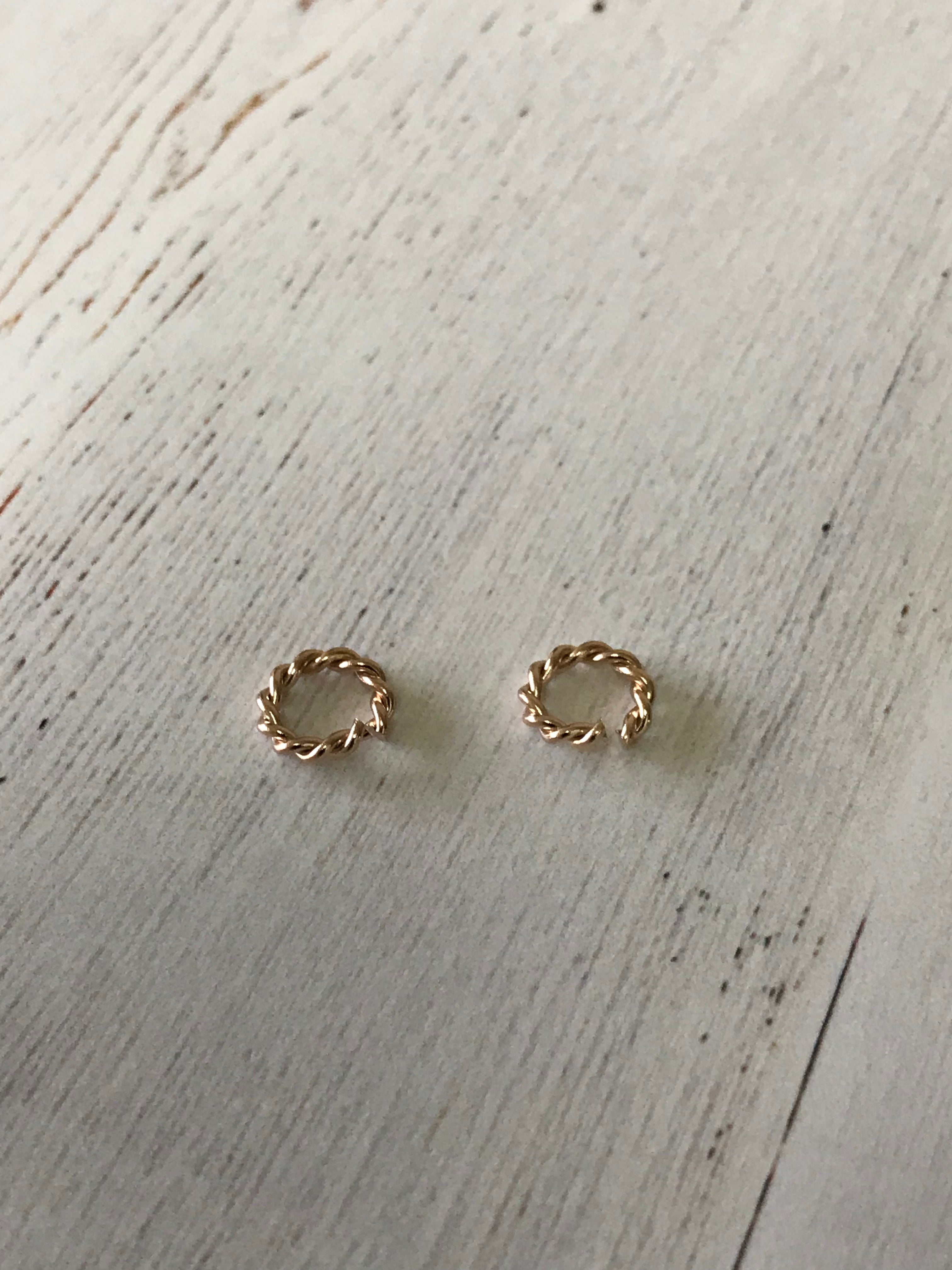 304 Stainless Steel Twisted Rose Gold 20 Gauge Open Jump Rings (5x0,8mm) (2 pieces)