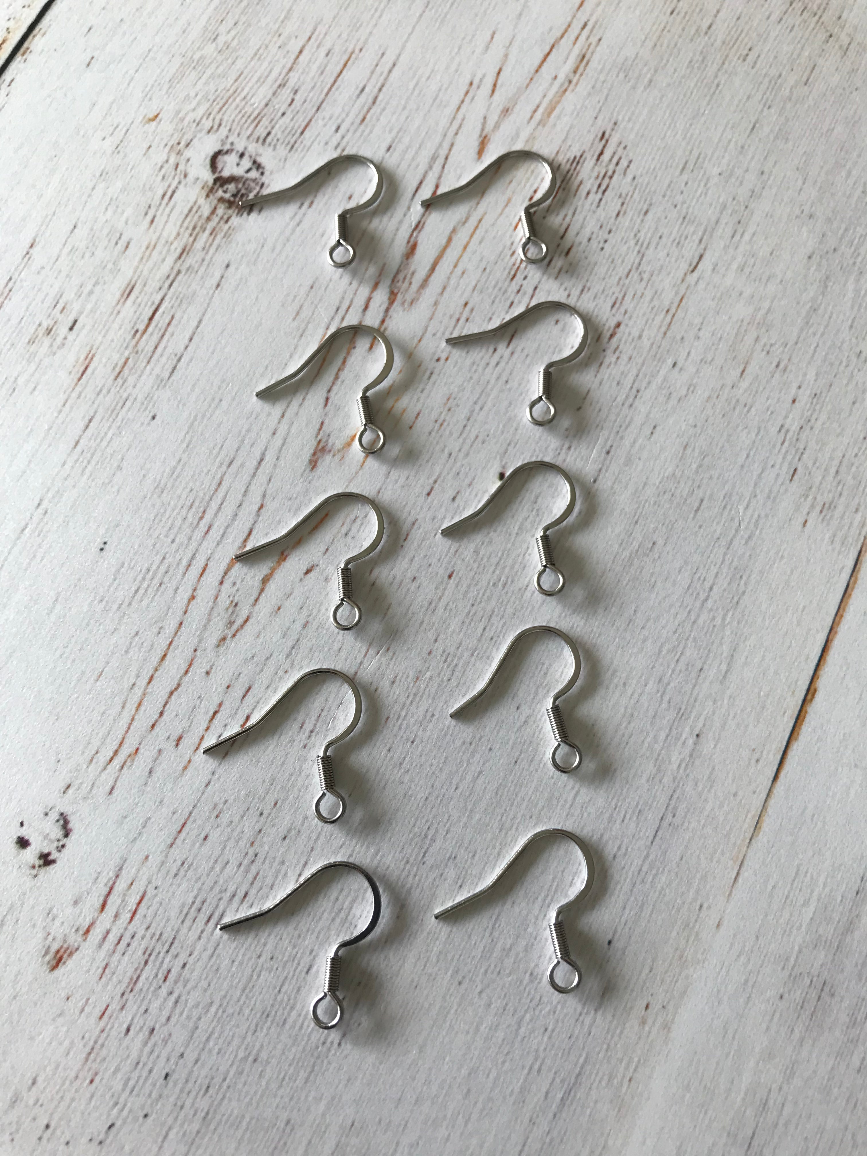 Stainless Steel French Earring Hooks (5 Pairs)