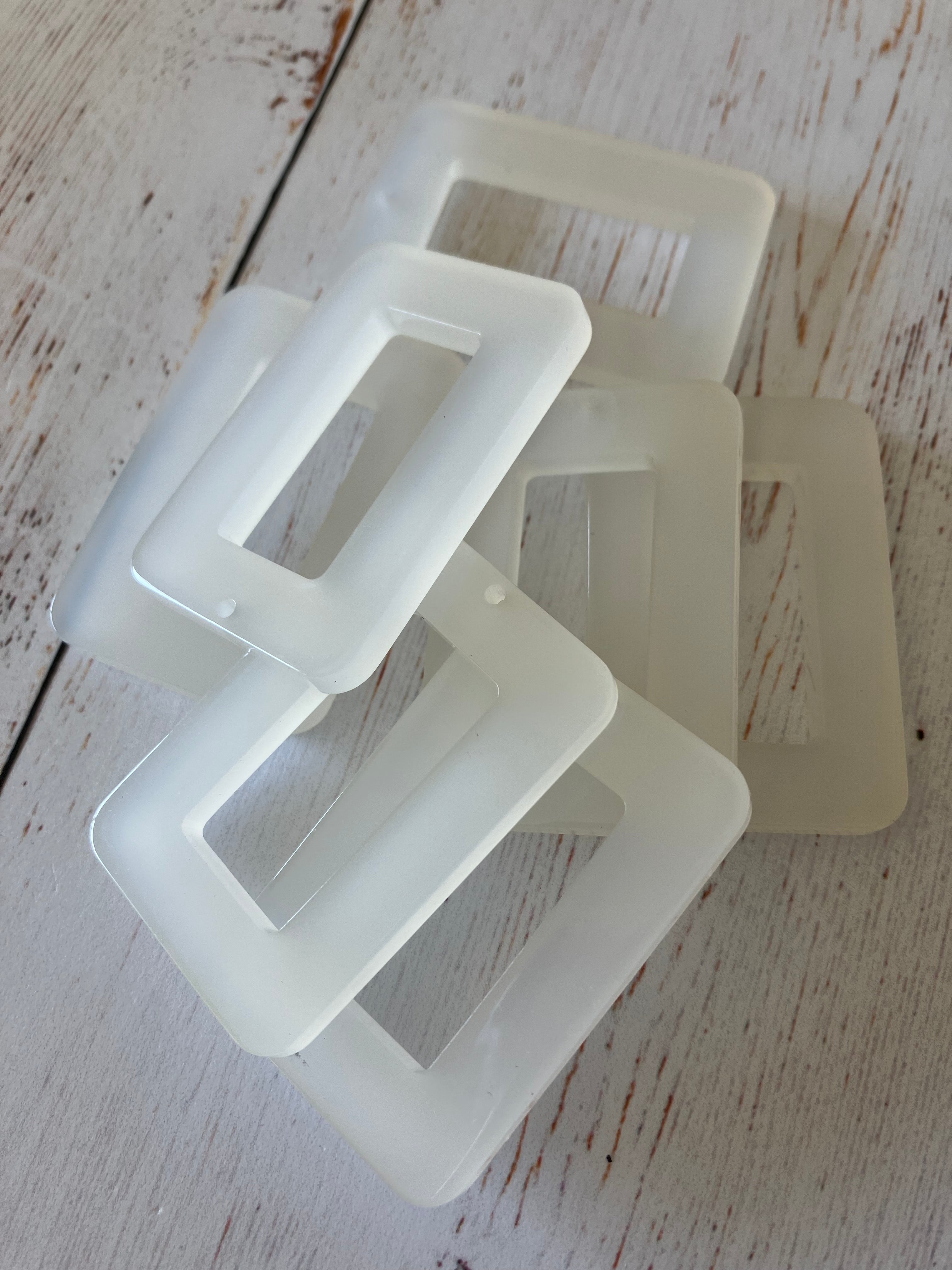 Acetate Resin Finding set - Large Transparent Clear ( 1 Pair)