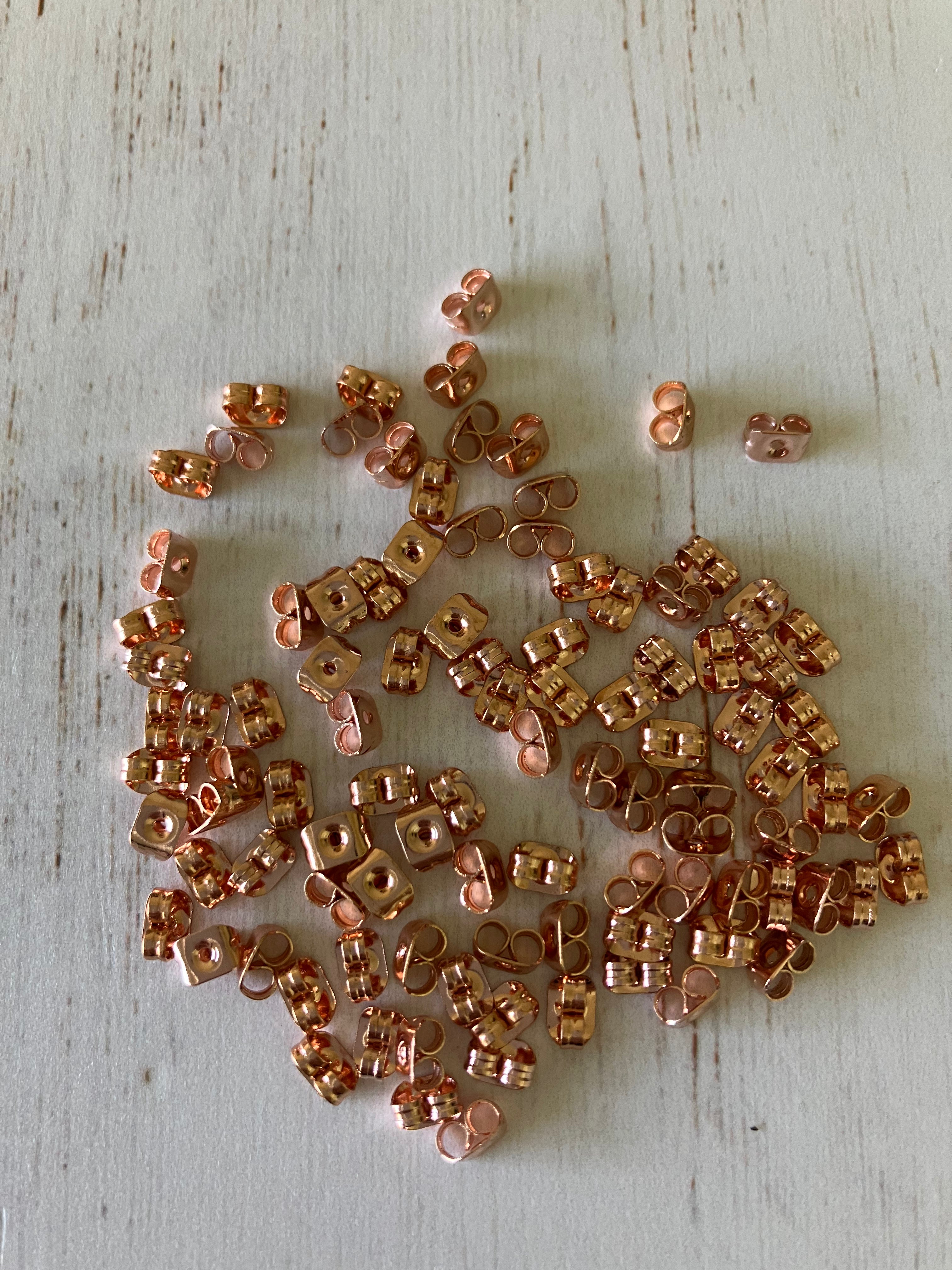 Butterfly Backs (Rose Gold) Earring Backs 3.5x5 mm (50 PAIRS)