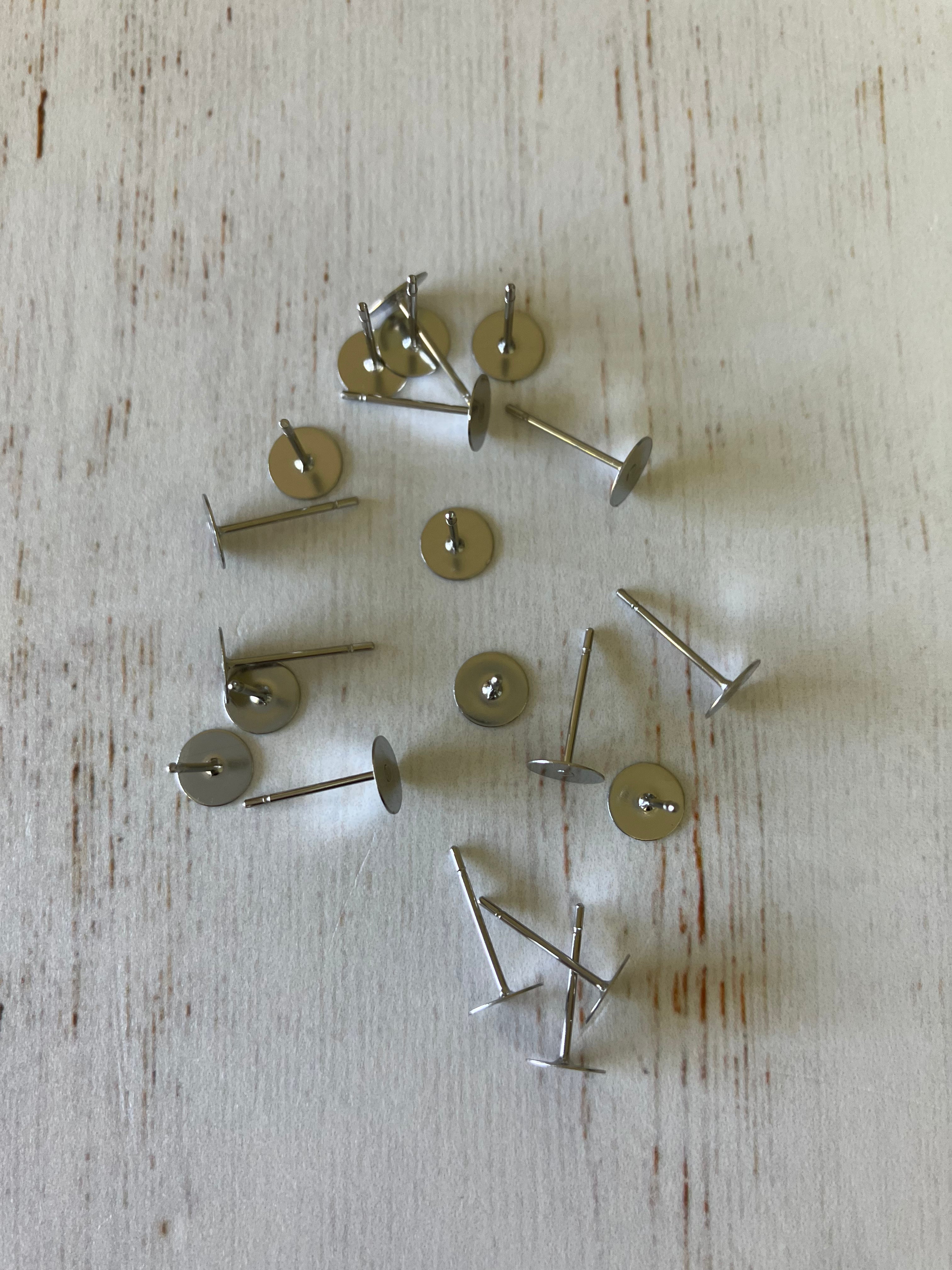 Steel Flat Studs 6mm - (10 pairs)