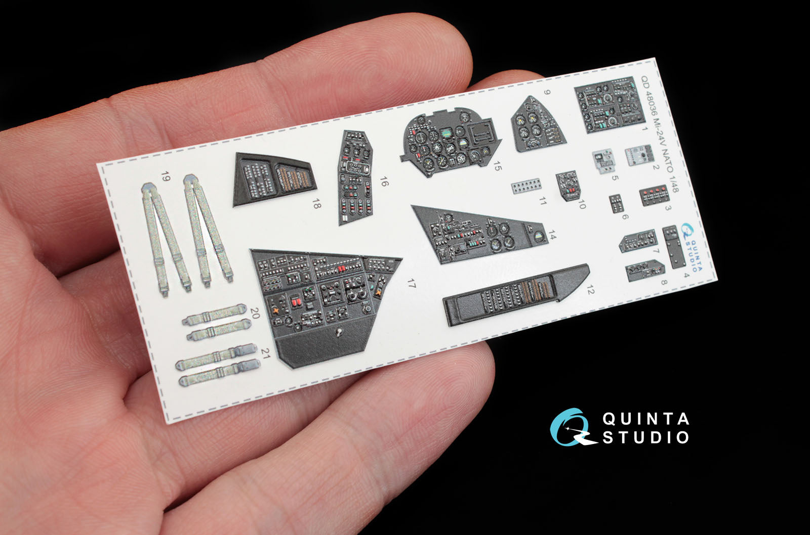 Quinta Studio - 1/48 Mi-24V NATO (black panels) - QD48036 for Zvezda kit