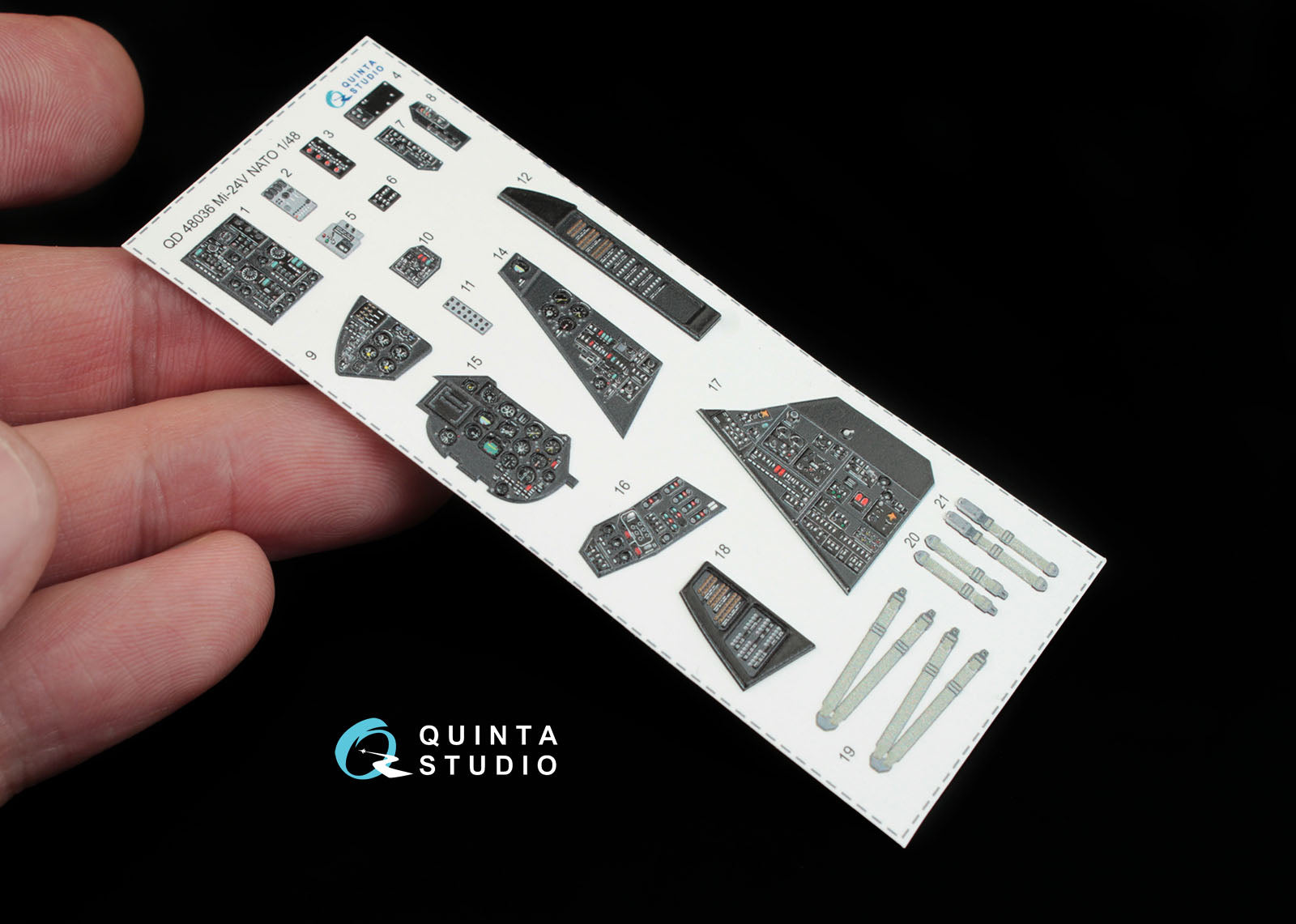 Quinta Studio - 1/48 Mi-24V NATO (black panels) - QD48036 for Zvezda kit