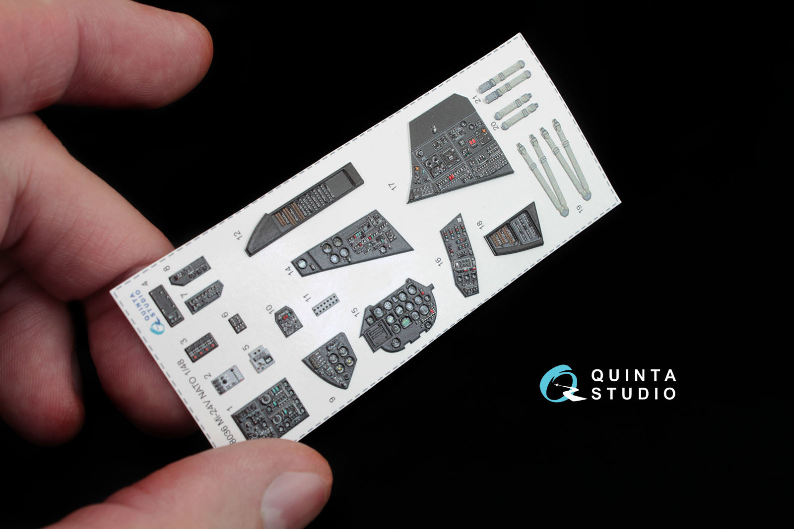 Quinta Studio - 1/48 Mi-24V NATO (black panels) - QD48036 for Zvezda kit