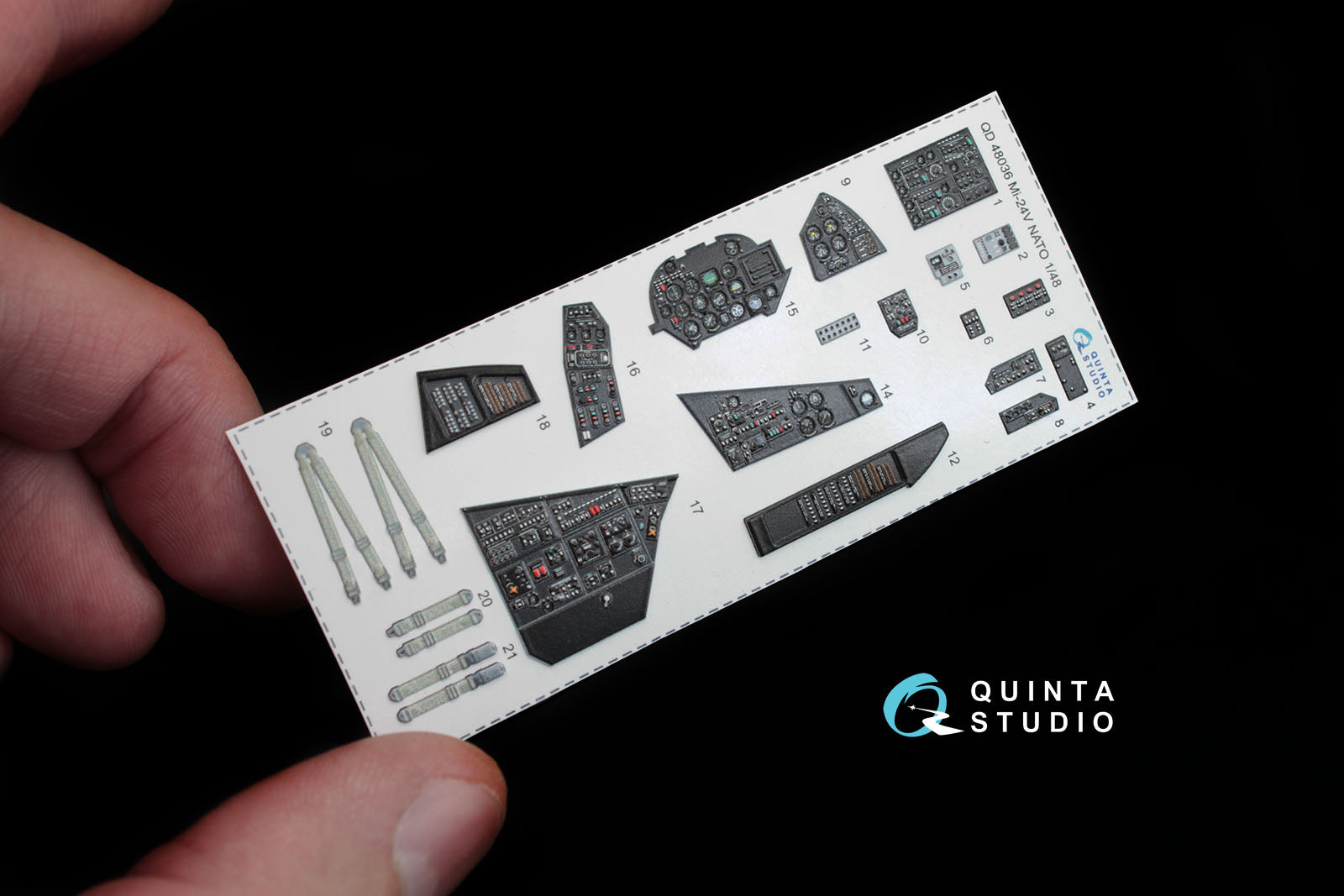 Quinta Studio - 1/48 Mi-24V NATO (black panels) - QD48036 for Zvezda kit