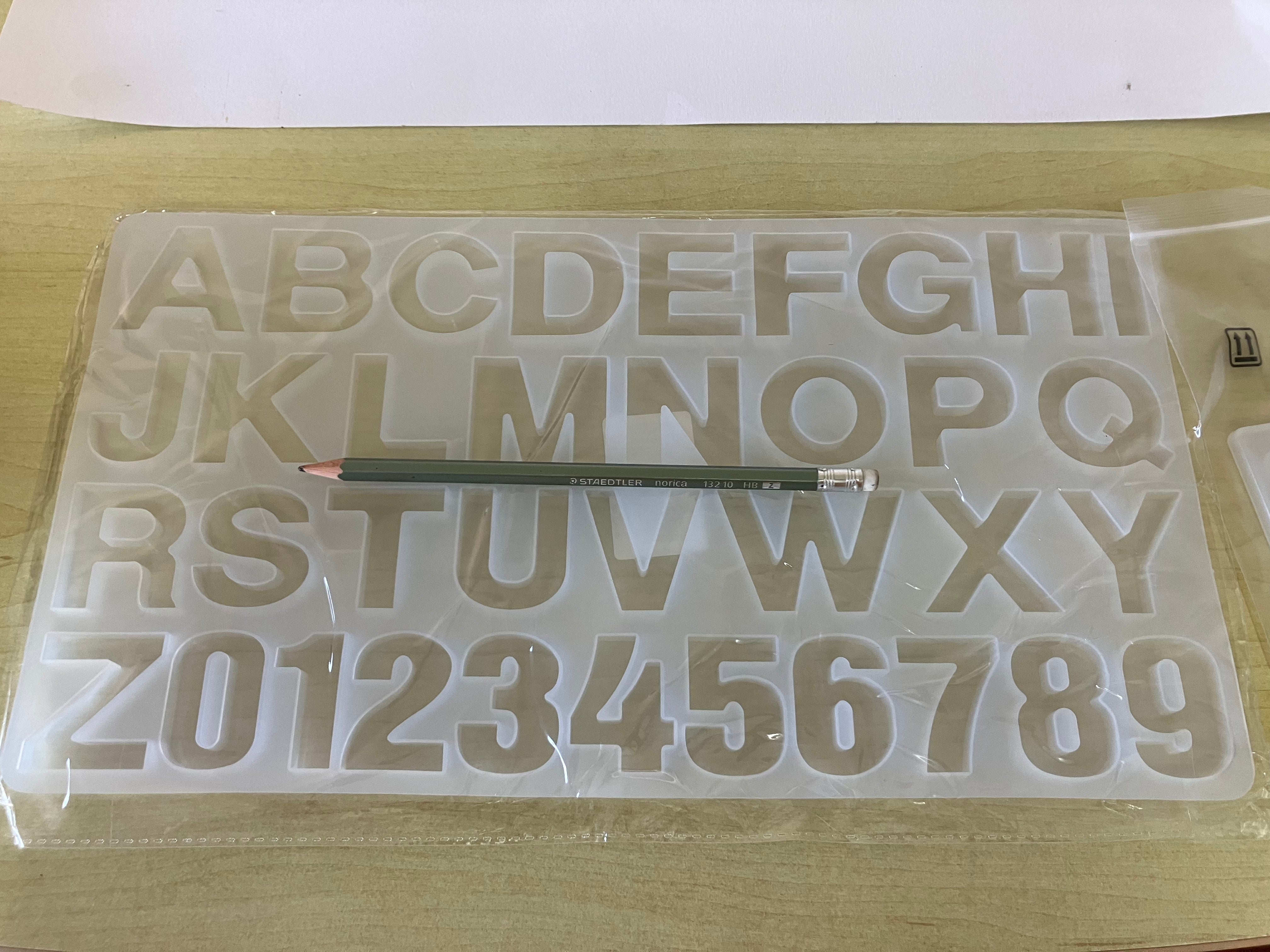 Large Alphabet Mould Tray (+/- 350 mm x 190 mm x 10mm deep)
