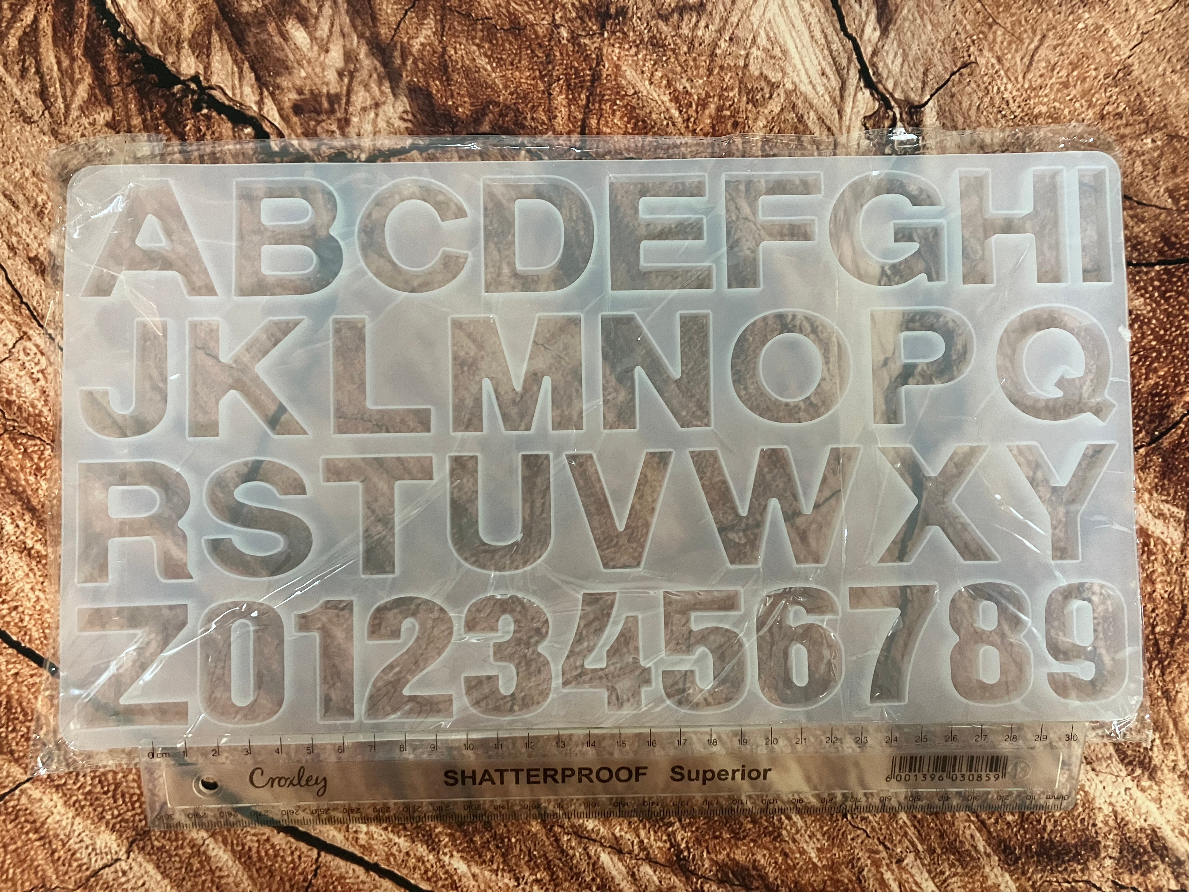 Large Alphabet Mould Tray (+/- 350 mm x 190 mm x 10mm deep)