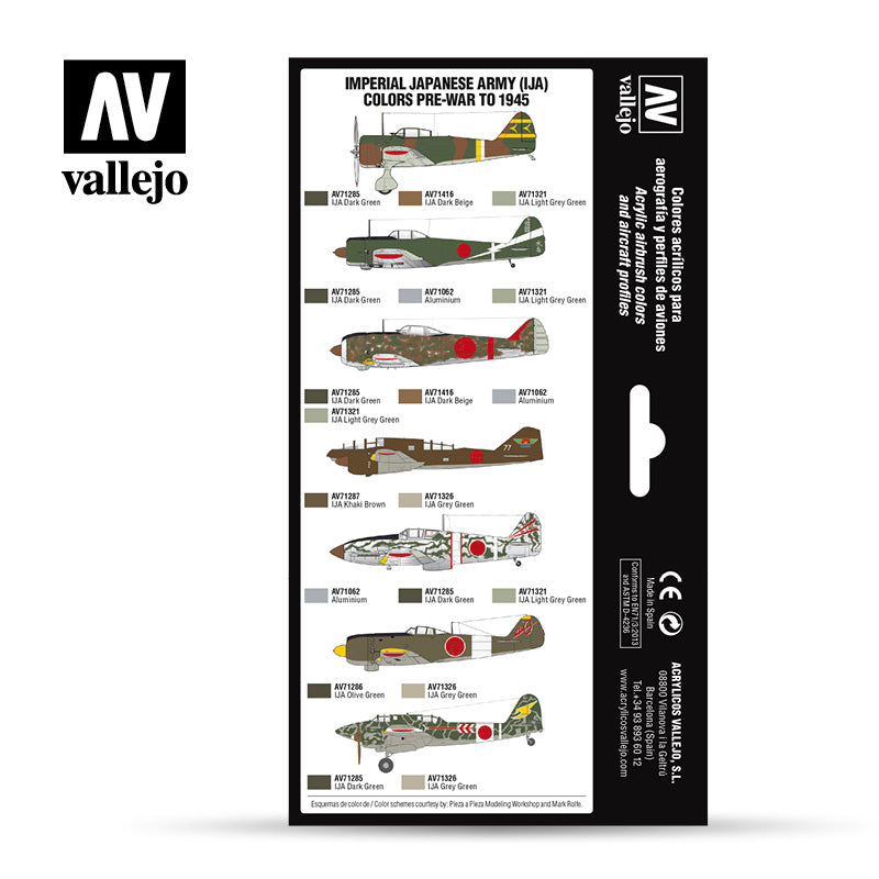 71.152 Imperial Japanese Army (IJA) Colors Pre War to 1945 (8) - Vallejo Model Air Set