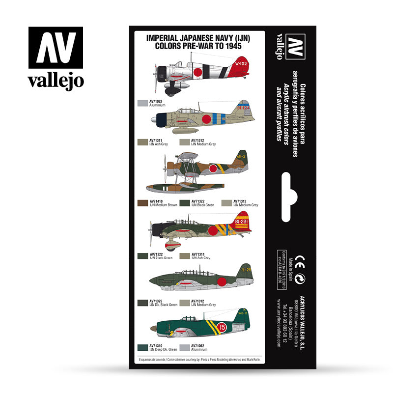 71.169 Imperial Japanese navy (IJN) Colors - Vallejo Model Air Set