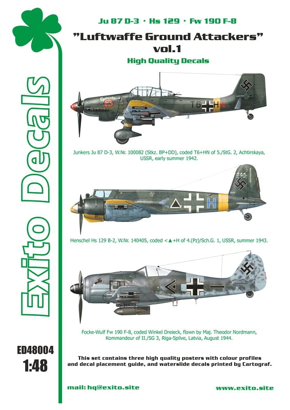 ED48004 - Luftwaffe Ground Attackers Vol 1 - 1:48