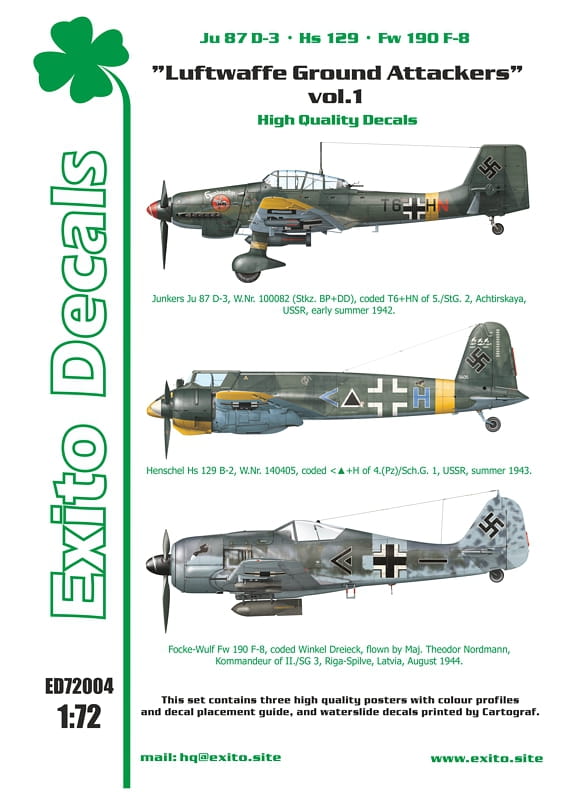 ED72004 - Luftwaffe Ground Attackers Vol 1 -  1:72