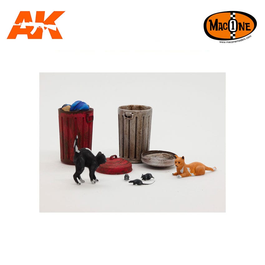 MAC35180- Garbage Cans, Cats and Rats