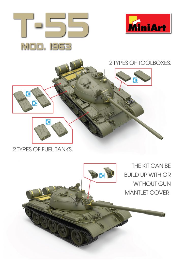 MINA37027 - Miniart - 1/35 T-55 Soviet Medium Tank