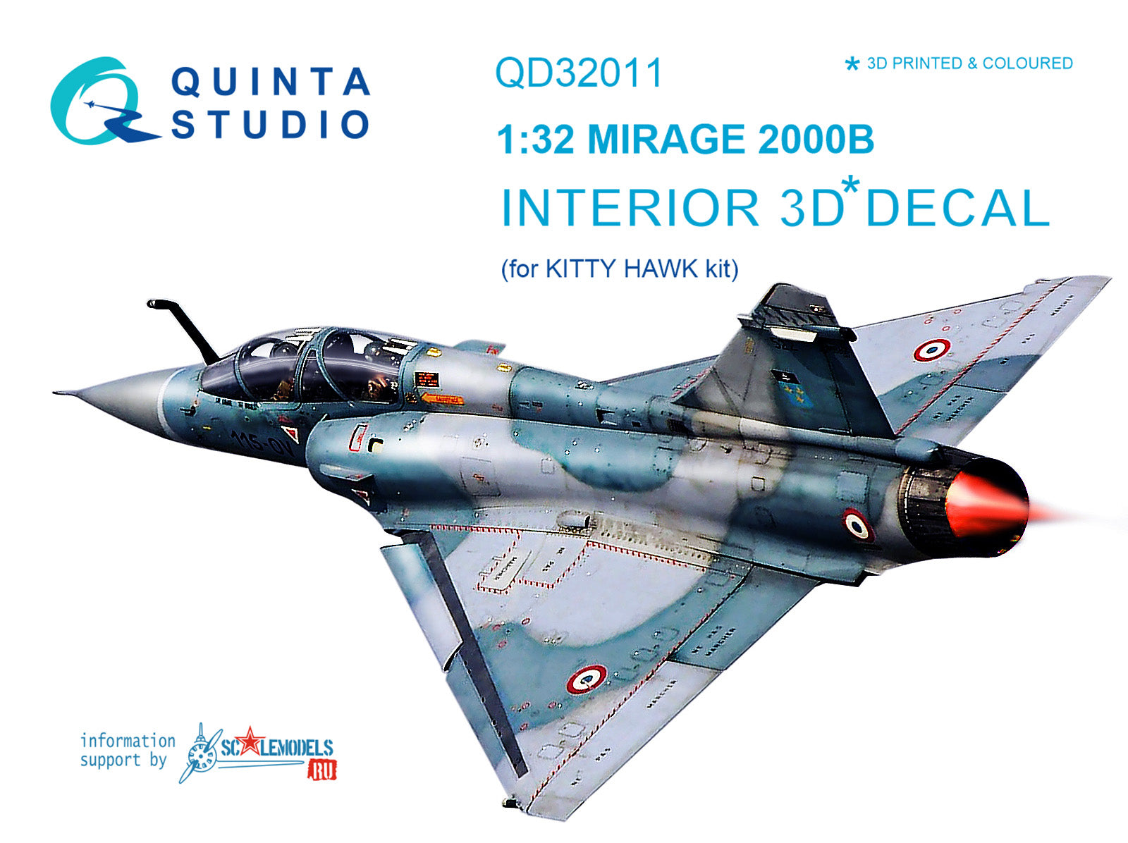 Quinta Studio - 1/32 Mirage 2000B QD32011 for Kitty Hawk kit