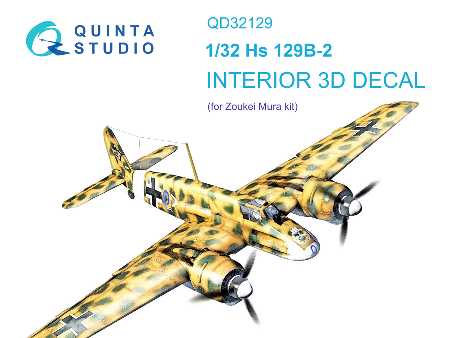 Quinta Studio - 1/32 Hs 129B-2 QD32129 for Zoukei-Mura kit