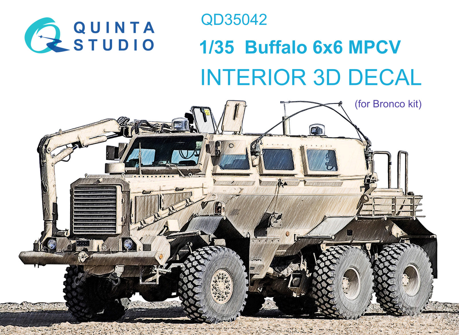 Quinta Studio - 1/35 Buffalo 6x6 MPCV QD35042 for Bronco kit