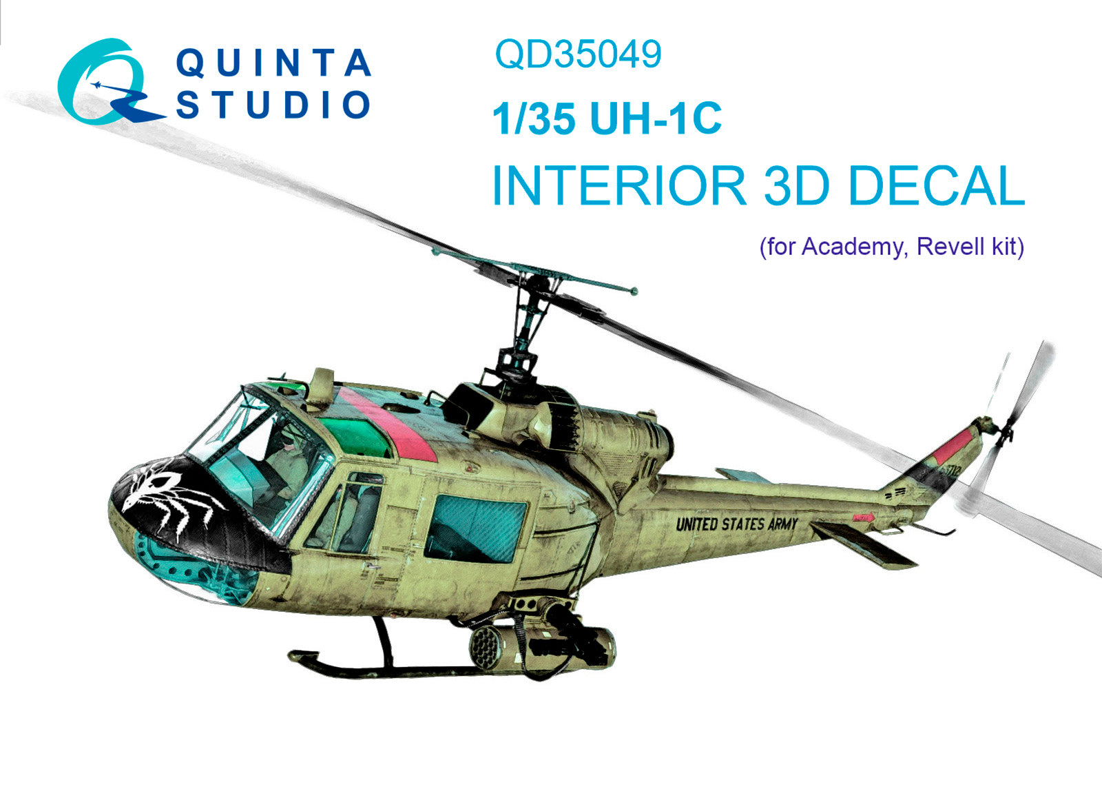 Quinta Studio - 1/35 UH-1C QD35049 for Academy kit